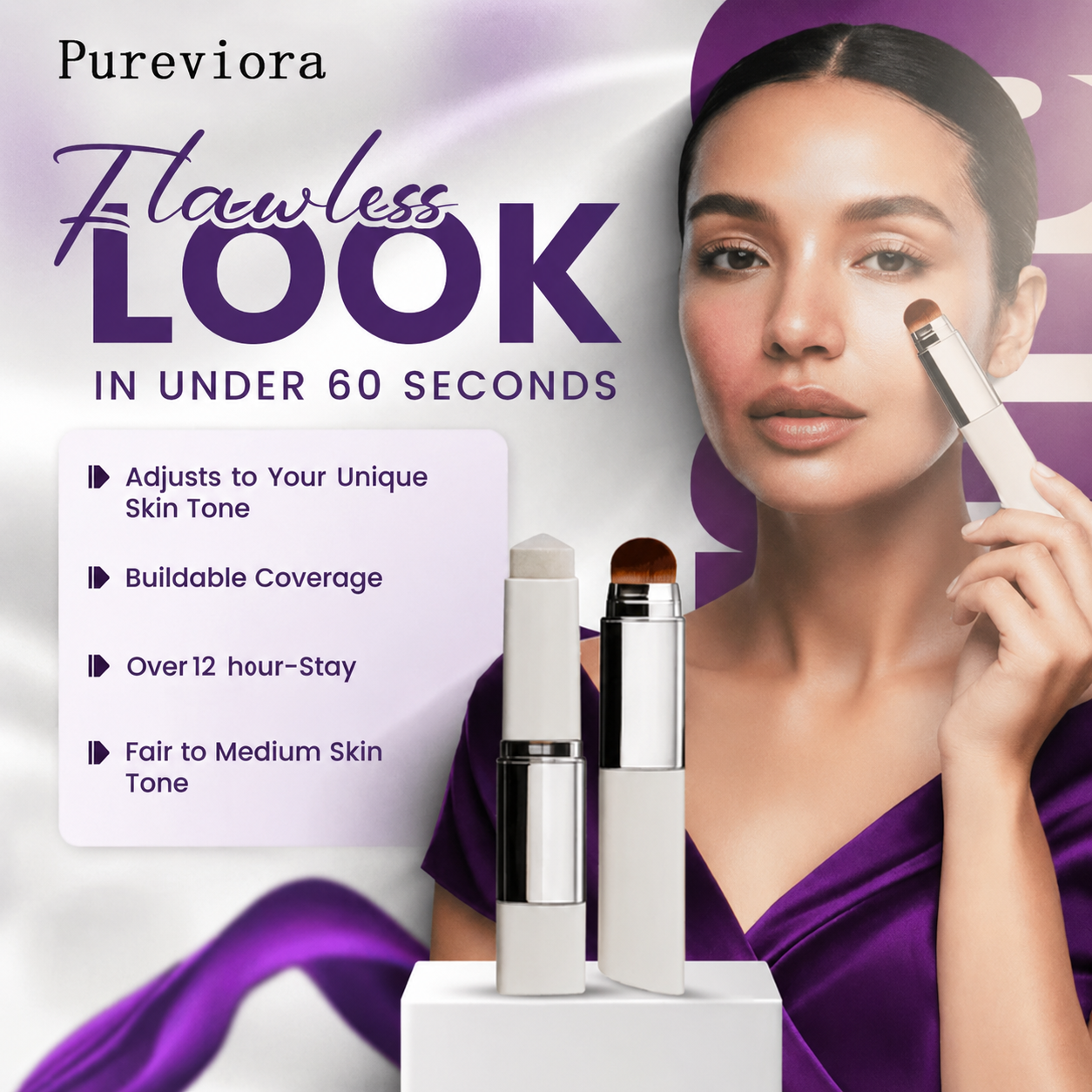 Pureviora Korean Color-Changing Foundation stick
