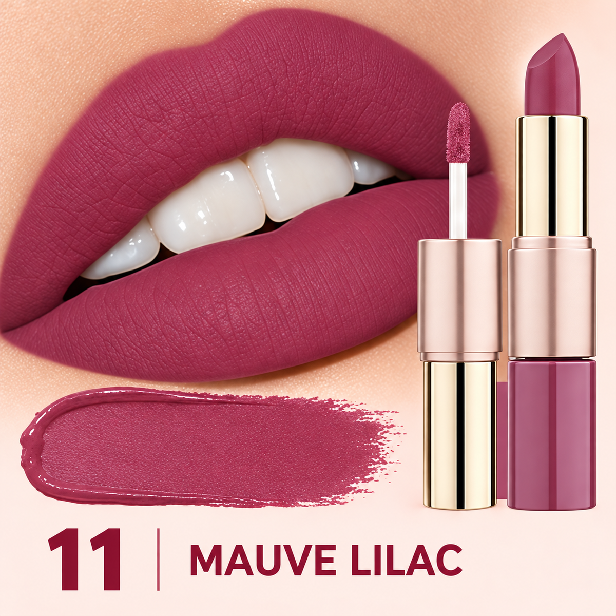 💄✨ Dual-Ended Lipstick – Velvet Liquid Lip Cream & Creamy Bullet ☁️