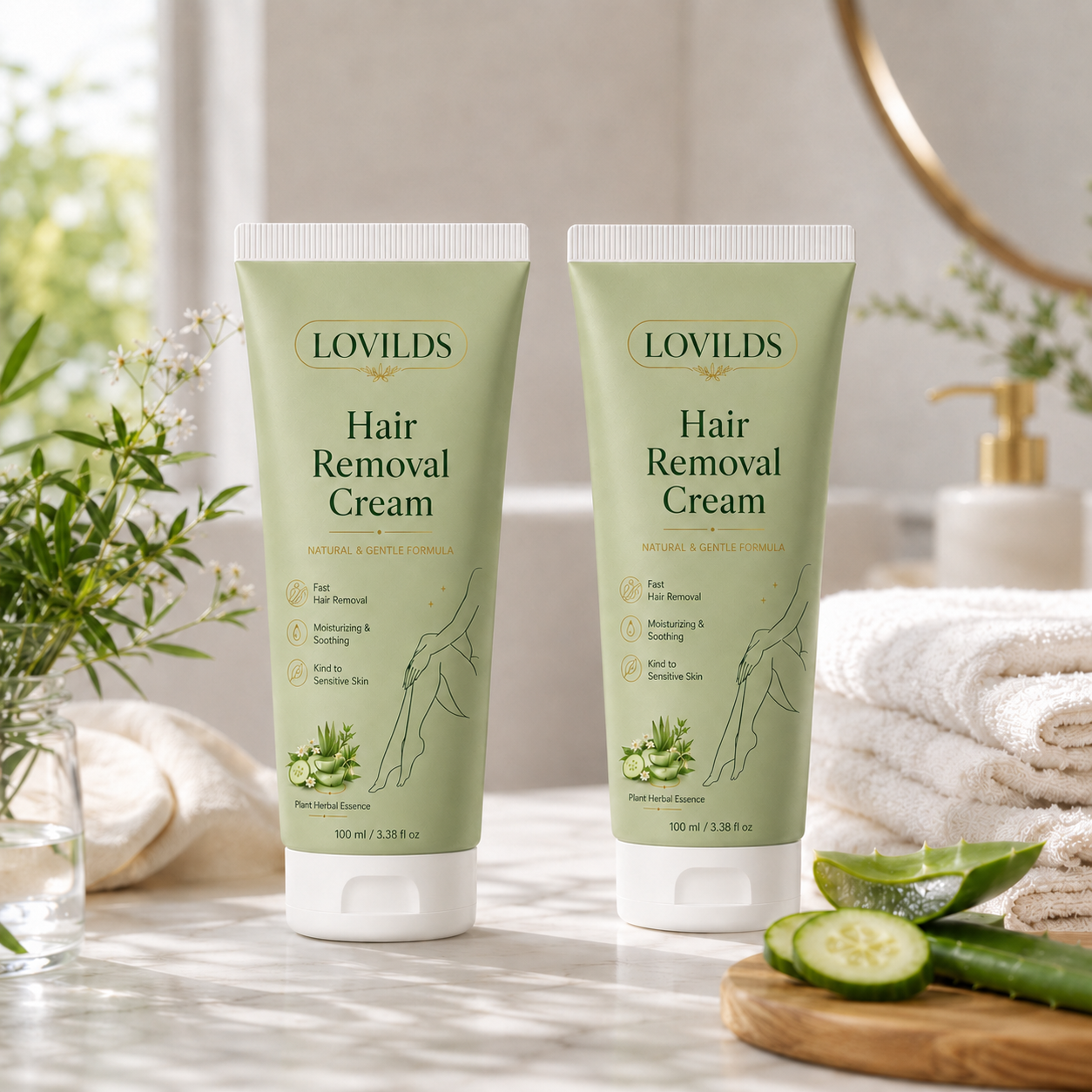 Pureviora Painless Depilatory Cream – No Razor Bumps, No Harsh Odor