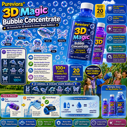 Pureviora 3DMagic Bubble Concentrate Animal & Ocean Fantasy Theme