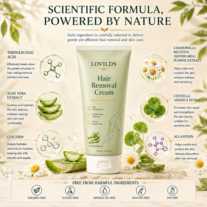 Pureviora Painless Depilatory Cream – No Razor Bumps, No Harsh Odor