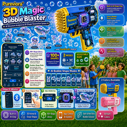 Pureviora 3DMagic Bubble Concentrate Animal & Ocean Fantasy Theme