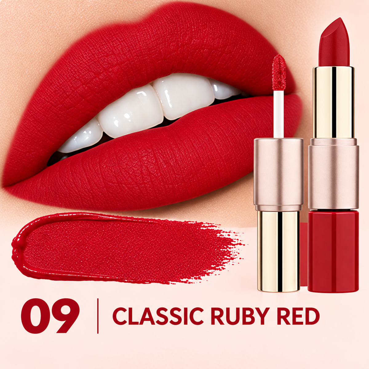 💄✨ Dual-Ended Lipstick – Velvet Liquid Lip Cream & Creamy Bullet ☁️