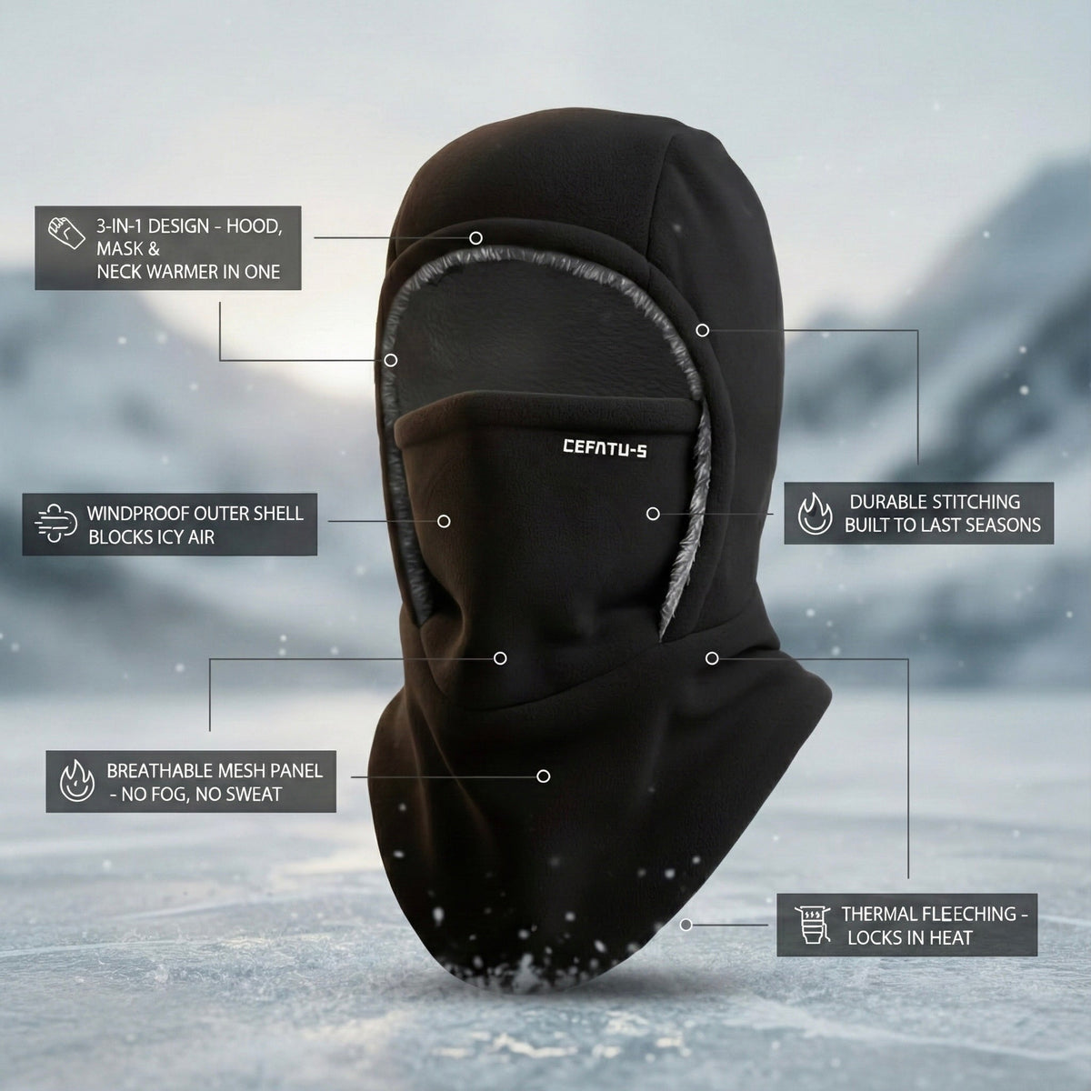 🔥 Christmas Special ❄️ 2026 Winter 3-in-1 Thermal Fleece Balaclava 💥