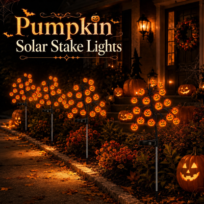 🎃 49% OFF 🎃 Pumpkin Solar Stake Lights – Halloween Outdoor Yard Decor 🦇