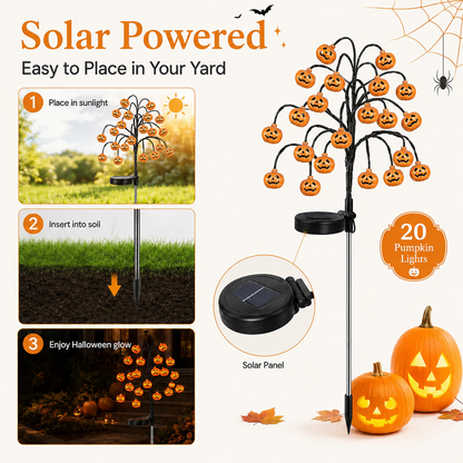 🎃 49% OFF 🎃 Pumpkin Solar Stake Lights – Halloween Outdoor Yard Decor 🦇