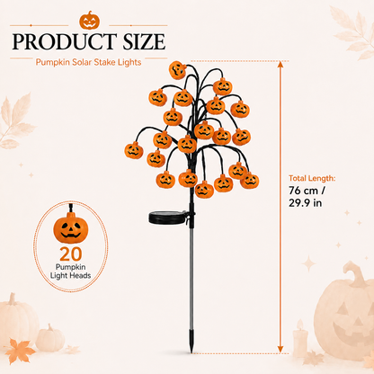 🎃 49% OFF 🎃 Pumpkin Solar Stake Lights – Halloween Outdoor Yard Decor 🦇