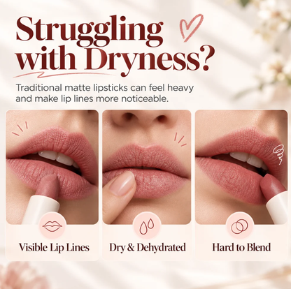 💄✨ Dual-Ended Lipstick – Velvet Liquid Lip Cream & Creamy Bullet ☁️