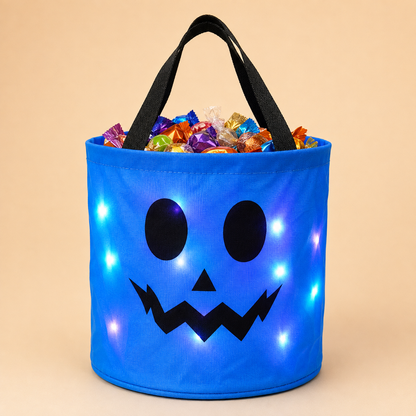 Light-Up Halloween Trick-or-Treat Bags with LED Lights 🎃