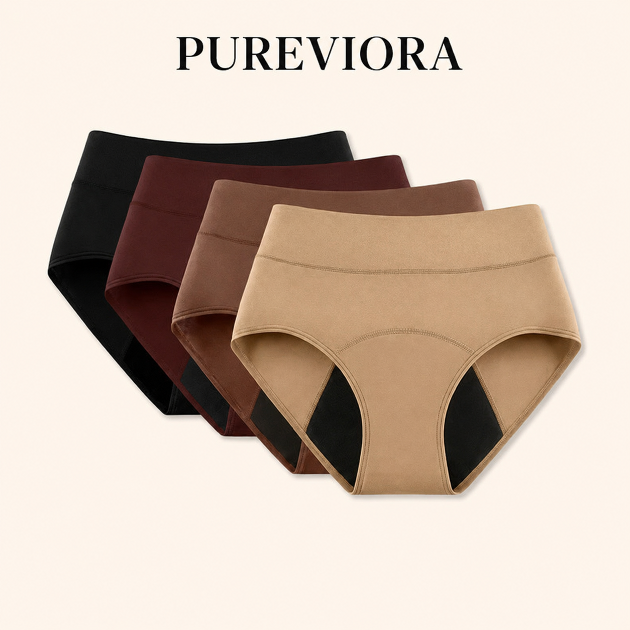 💖🌻Last Day 50% OFF|PUREVIORA 100% Leak-Proof Underwear 4-pack