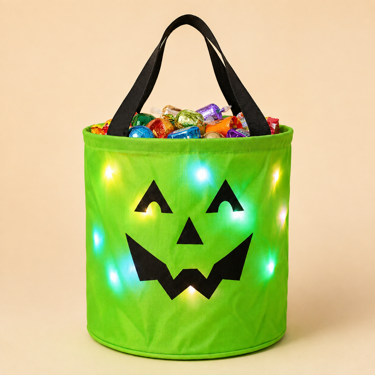 Light-Up Halloween Trick-or-Treat Bags with LED Lights 🎃
