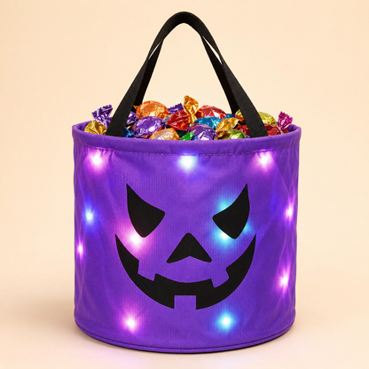 Light-Up Halloween Trick-or-Treat Bags with LED Lights 🎃