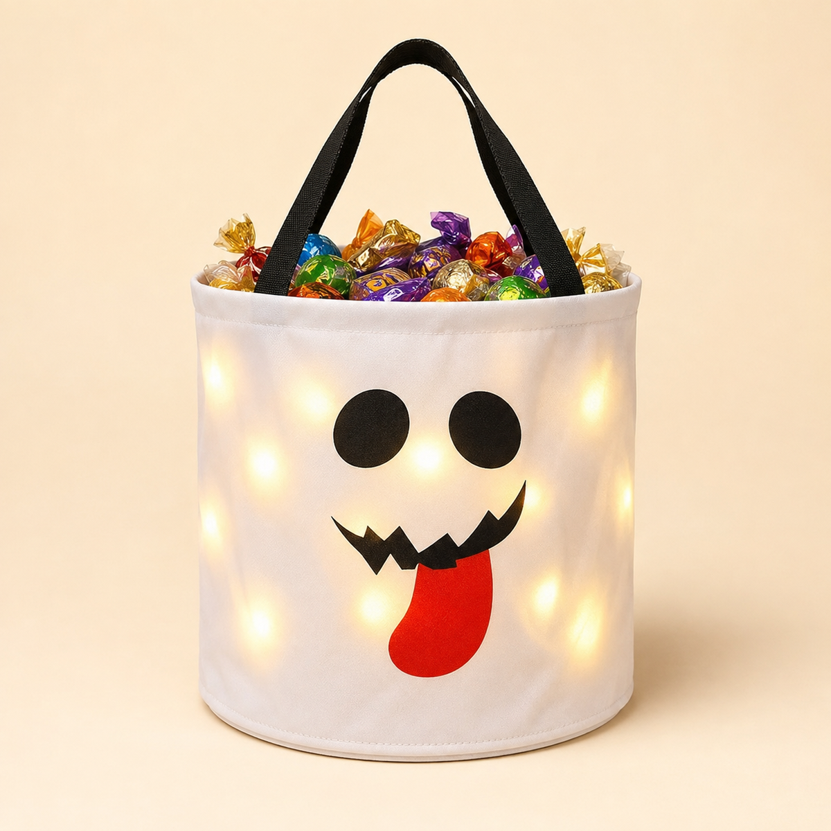 Light-Up Halloween Trick-or-Treat Bags with LED Lights 🎃